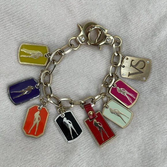 Victoria's Secret VS Angel Supermodel Charm Bracelet with Handcuff clasp - Picture 2 of 8